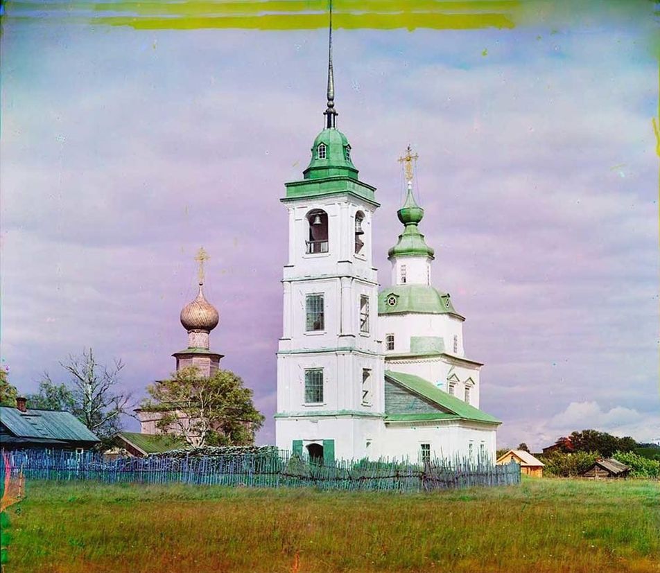 Ильинская и Покровская церкви. 1909 год. Фото Прокудина-Горского